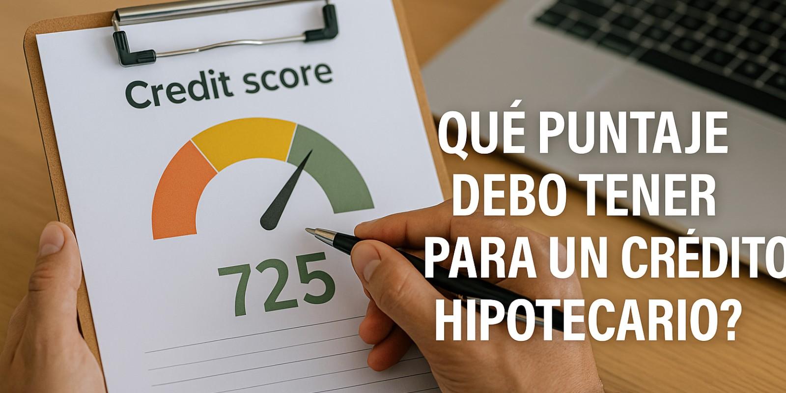 Puntaje de crédito: clave para tu hipoteca ideal
